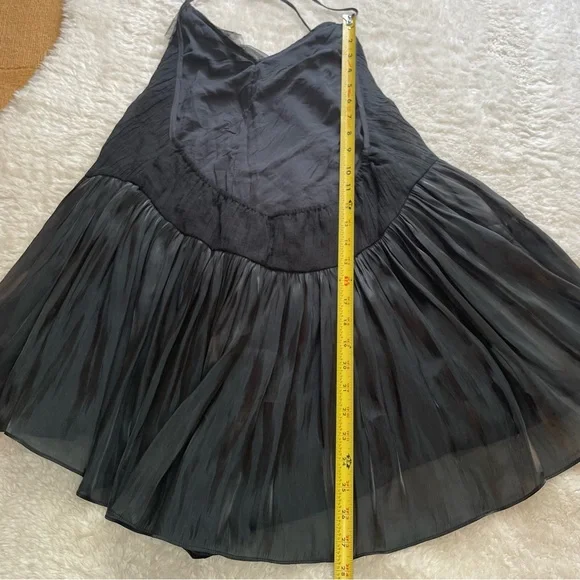 Free People Do a Twirl tiered ruffle halter backless mini skirt romper - Picture 13 of 14